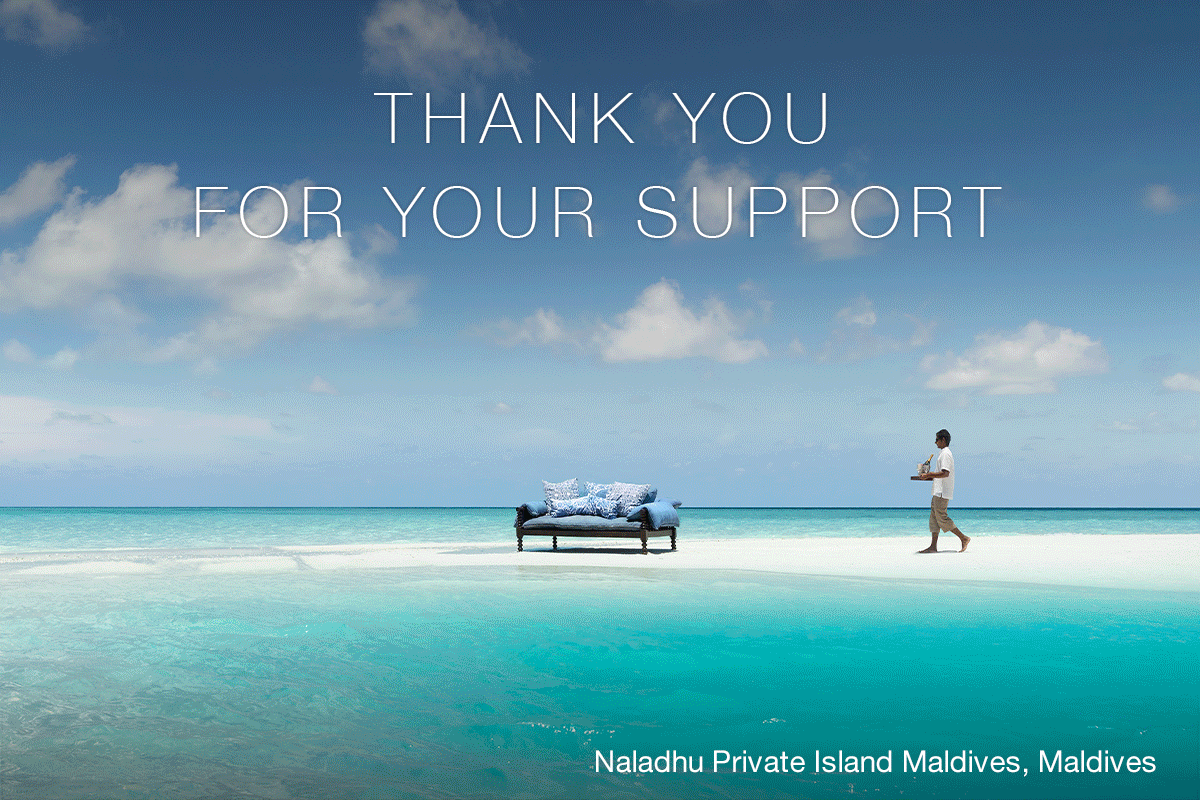 THANK YOU FOR YOUR SUPPORT